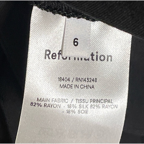 Reformation Cleo Velvet Mini Skirt in Black - Picture 9 of 9